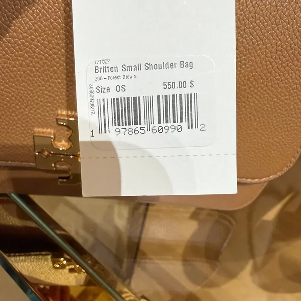 NEW‼️Tory Burch Britten Small Shoulder Bag 171522 $550 Forest Brown